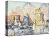 Tuna Boat Entering the Port of La Rochelle, Setting; Le Thonier Entrant Dans Le Port de La…-Paul Signac-Stretched Canvas