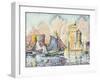 Tuna Boat Entering the Port of La Rochelle, Setting; Le Thonier Entrant Dans Le Port de La…-Paul Signac-Framed Giclee Print