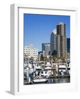 Tuna Harbor and Skyline, San Diego, California, United States of America, North America-Richard Cummins-Framed Photographic Print