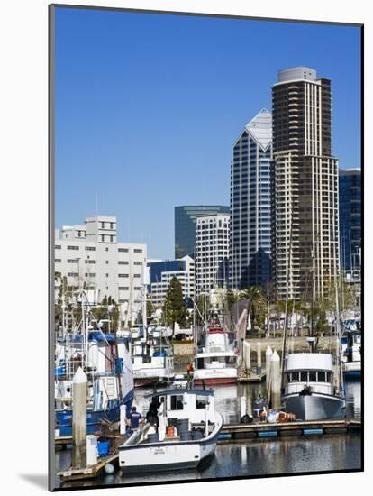 Tuna Harbor and Skyline, San Diego, California, United States of America, North America-Richard Cummins-Mounted Photographic Print