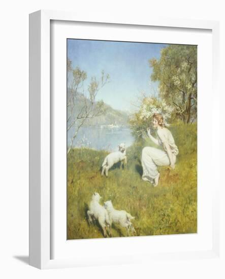 Tune for the Lambs-John Collier-Framed Giclee Print