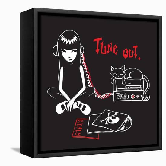 Tune Out-Emily the Strange-Framed Stretched Canvas