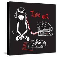 Tune Out-Emily the Strange-Stretched Canvas