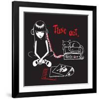 Tune Out-Emily the Strange-Framed Premium Giclee Print