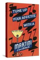 Tune Up Your Appetite, Martini-null-Stretched Canvas