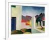 Tunesische Landschaft (Tunisian landscape). Oil on canvas.-August Macke-Framed Premium Giclee Print