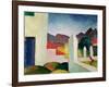 Tunesische Landschaft (Tunisian landscape). Oil on canvas.-August Macke-Framed Premium Giclee Print