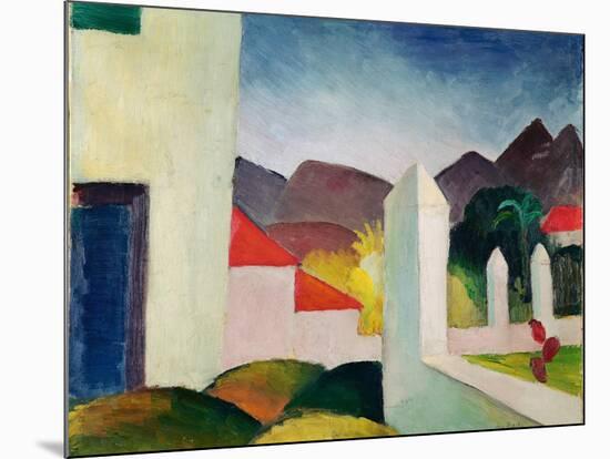 Tunesische Landschaft (Tunisian landscape). Oil on canvas.-August Macke-Mounted Premium Giclee Print