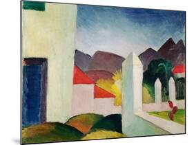 Tunesische Landschaft (Tunisian landscape). Oil on canvas.-August Macke-Mounted Premium Giclee Print