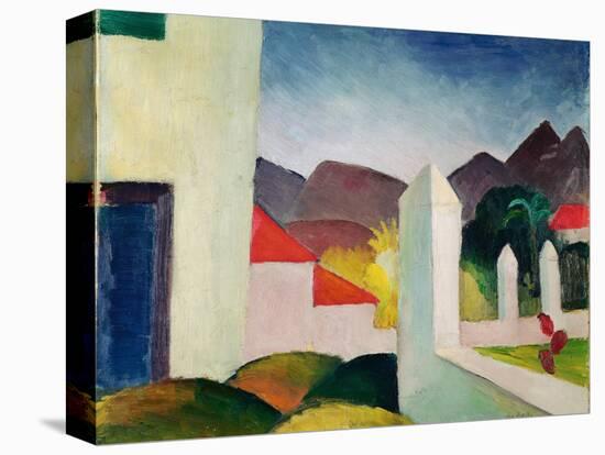 Tunesische Landschaft (Tunisian landscape). Oil on canvas.-August Macke-Stretched Canvas