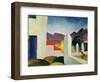 Tunesische Landschaft (Tunisian landscape). Oil on canvas.-August Macke-Framed Giclee Print