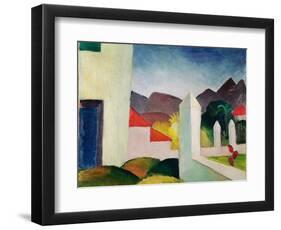 Tunesische Landschaft (Tunisian landscape). Oil on canvas.-August Macke-Framed Giclee Print