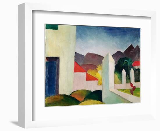 Tunesische Landschaft (Tunisian landscape). Oil on canvas.-August Macke-Framed Giclee Print