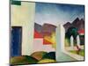 Tunesische Landschaft (Tunisian landscape). Oil on canvas.-August Macke-Mounted Giclee Print