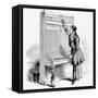 Tuning a Broadwood Cabinet Piano, London, 1842-null-Framed Stretched Canvas
