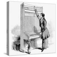 Tuning a Broadwood Cabinet Piano, London, 1842-null-Stretched Canvas