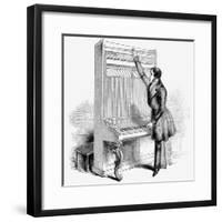 Tuning a Broadwood Cabinet Piano, London, 1842-null-Framed Giclee Print