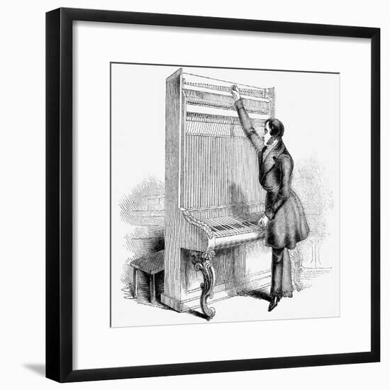 Tuning a Broadwood Cabinet Piano, London, 1842-null-Framed Giclee Print