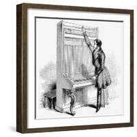 Tuning a Broadwood Cabinet Piano, London, 1842-null-Framed Giclee Print