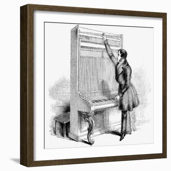 Tuning a Broadwood Cabinet Piano, London, 1842-null-Framed Giclee Print