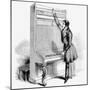 Tuning a Broadwood Cabinet Piano, London, 1842-null-Mounted Giclee Print