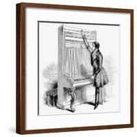 Tuning a Broadwood Cabinet Piano, London, 1842-null-Framed Giclee Print