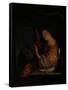 Tuning the Lute-Frans Van Mieris-Framed Stretched Canvas