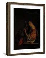 Tuning the Lute-Frans Van Mieris-Framed Art Print