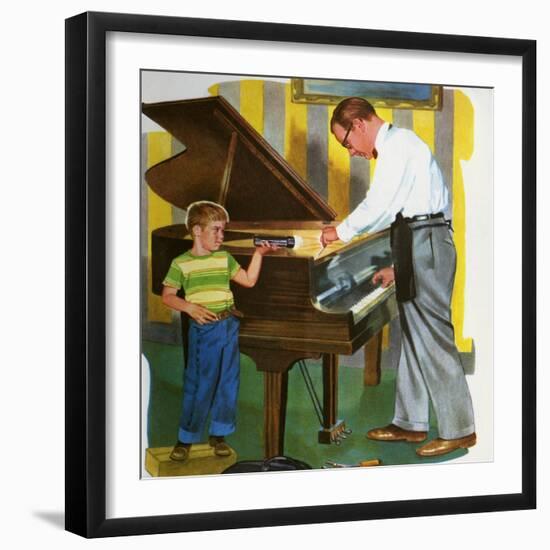 Tuning The Piano-Imogene M. McPherson -Framed Art Print