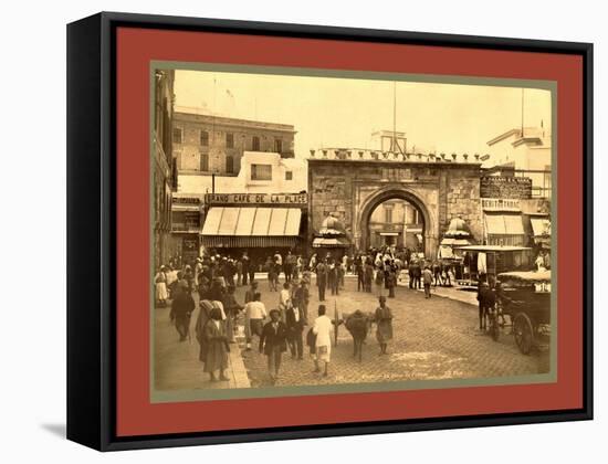 Tunis, La Porte De France, Tunisia-Etienne & Louis Antonin Neurdein-Framed Stretched Canvas