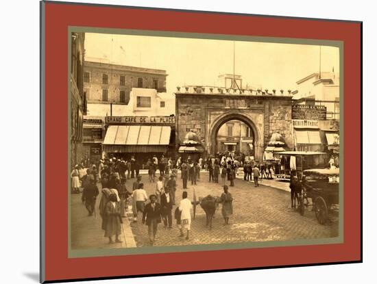 Tunis, La Porte De France, Tunisia-Etienne & Louis Antonin Neurdein-Mounted Giclee Print