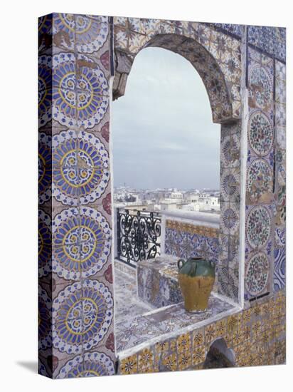 Tunis Ornate tiles on rooftop, Tunisia-Alan Klehr-Stretched Canvas