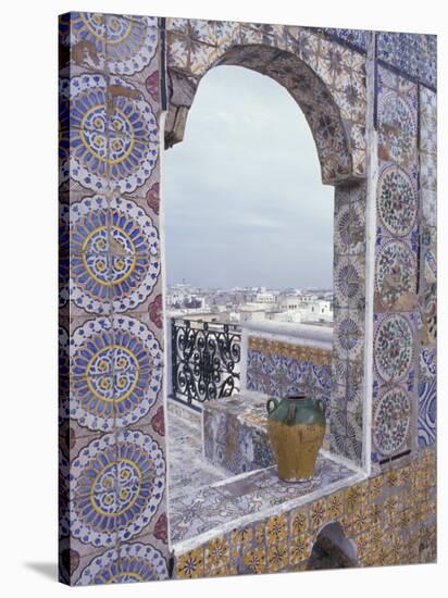 Tunis Ornate tiles on rooftop, Tunisia-Alan Klehr-Stretched Canvas