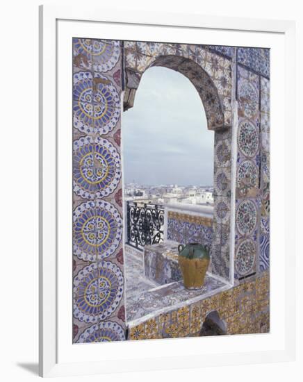 Tunis Ornate tiles on rooftop, Tunisia-Alan Klehr-Framed Photographic Print