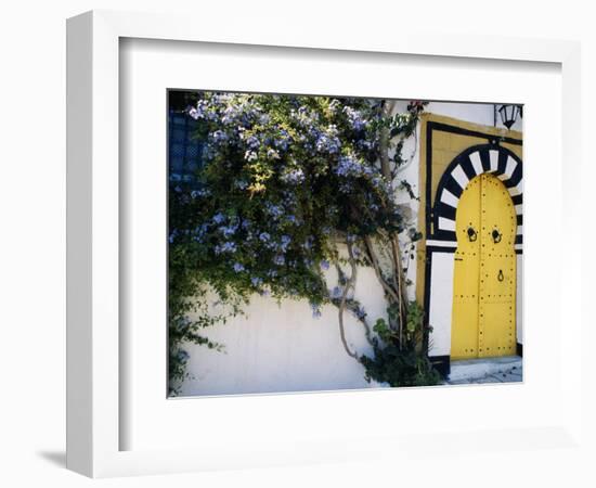 Tunis, Sidi Bou Said, A Decorative Doorway of a Private House, Tunisia-Amar Grover-Framed Photographic Print