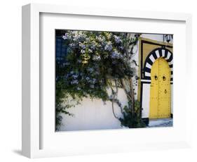 Tunis, Sidi Bou Said, A Decorative Doorway of a Private House, Tunisia-Amar Grover-Framed Photographic Print