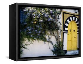 Tunis, Sidi Bou Said, A Decorative Doorway of a Private House, Tunisia-Amar Grover-Framed Stretched Canvas
