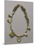 Tunisia, Carthage, Gold Necklace with Pendants of Various Shapes, Found in Carthage-null-Mounted Photographic Print