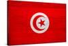 Tunisia Flag Design with Wood Patterning - Flags of the World Series-Philippe Hugonnard-Stretched Canvas