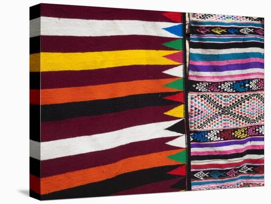Tunisia, Ksour Area, Toujane-Area, Berber Desert Carpet Shop-Walter Bibikow-Stretched Canvas