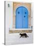 Tunisia, Sidi Bou Said, Building Detail-Walter Bibikow-Stretched Canvas