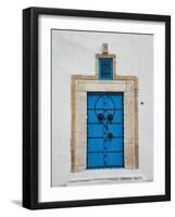 Tunisia, Sidi Bou Said, Building Detail-Walter Bibikow-Framed Photographic Print