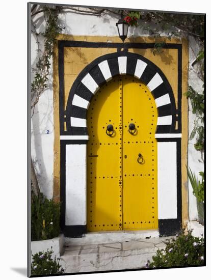 Tunisia, Sidi Bou Said, Building Detail-Walter Bibikow-Mounted Photographic Print