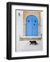 Tunisia, Sidi Bou Said, Building Detail-Walter Bibikow-Framed Premium Photographic Print