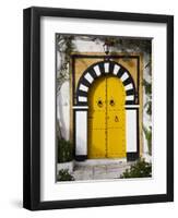 Tunisia, Sidi Bou Said, Building Detail-Walter Bibikow-Framed Premium Photographic Print