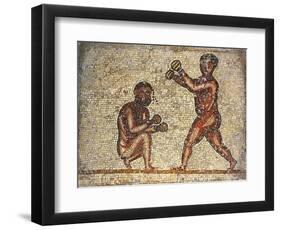 Tunisia, Thuburbo Majus, Mosaic Work Depicting Boxing Men-null-Framed Giclee Print