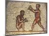 Tunisia, Thuburbo Majus, Mosaic Work Depicting Boxing Men-null-Mounted Giclee Print