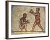 Tunisia, Thuburbo Majus, Mosaic Work Depicting Boxing Men-null-Framed Giclee Print