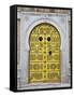 Tunisia, Tunis, Medina, Door on Dar El Jeld Street-Walter Bibikow-Framed Stretched Canvas