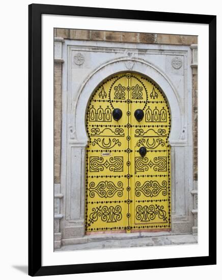 Tunisia, Tunis, Medina, Door on Dar El Jeld Street-Walter Bibikow-Framed Photographic Print